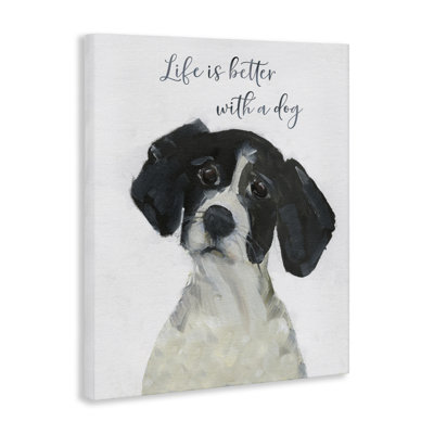 «Life Is Better Dog Sentiment» par Sally Swatland