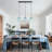 3-light Kitchen Island Pendant Light with Spiral-Striped Lampshade