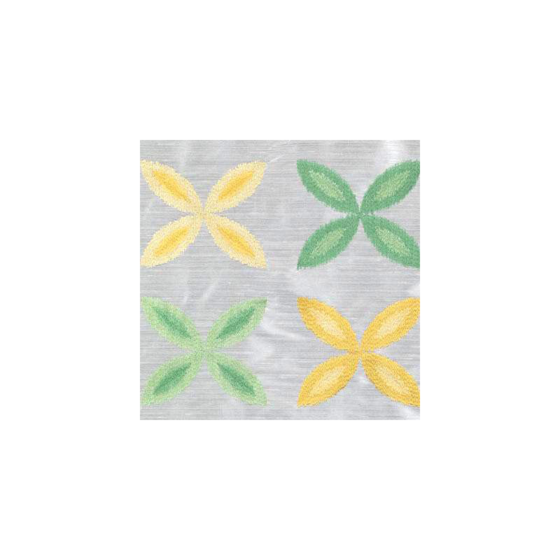 Barton Embroideries Fabric, Yellow/Sage