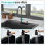 Évier de cuisine à montage sur plan à montage sur plan - évier de cuisine à cuve simple en granite composite à quartz 33 po x 22 po avec robinet coulissant-109619383