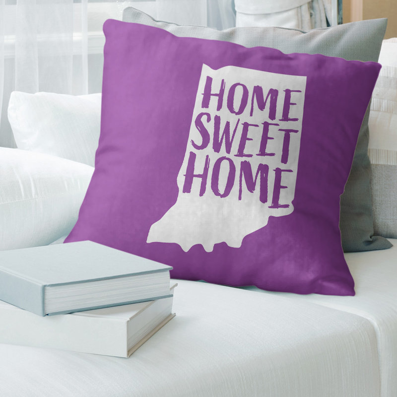 Cotton Blend Reversible Throw Pillow