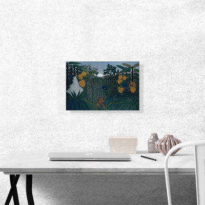«The Repats of the Lion 1907» par Henri Rousseau, reproduction d'art sur toile tendue
