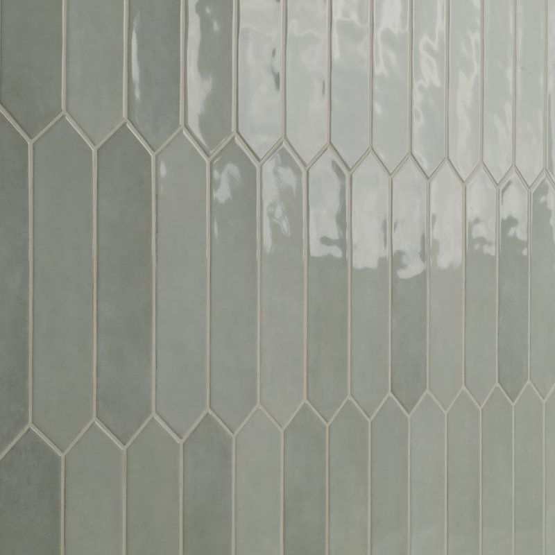 MSI Renzo Glossy Ceramic Picket Wall Tile, Jade