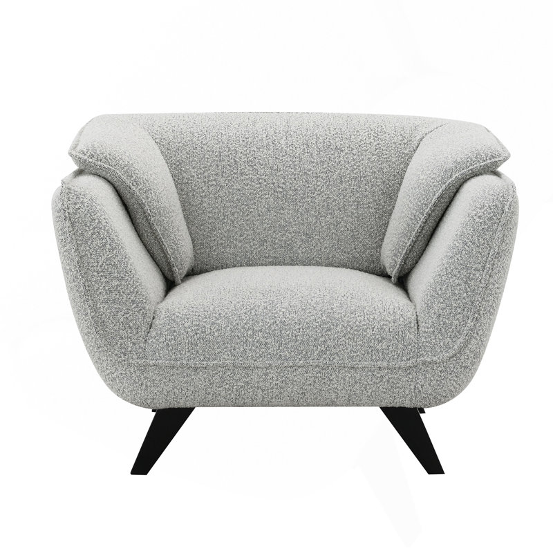 Fauteuil bouclé gris clair, Boucle gris clair