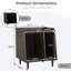 Support pour tourne-disque avec rangement pour chambre à coucher, salon, bureau, table tournante avec rangement ouvert, support audio-268441664