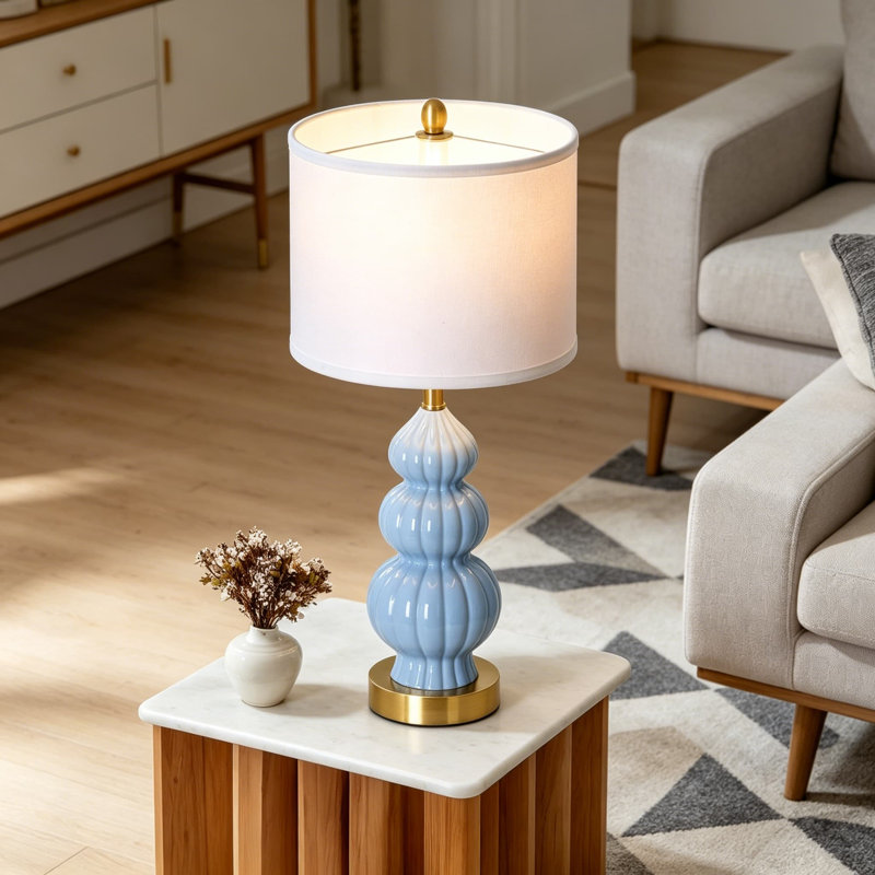 Ensemble de 2 lampes de table Modern Modern, 3000 Kelvins, Bleu