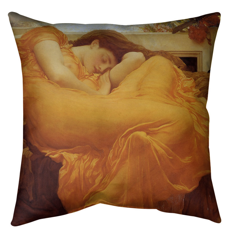 Coussin de sol en flammes de Frédéric Leighton-standard, 30 po x 30 po