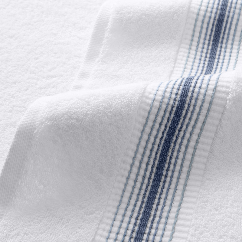 Kytzia Aegean Cotton Washcloths (Pack of 8), White/Crystal