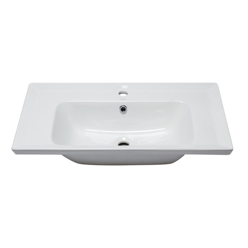 31.5'' L Single Bowl Porcelain Kitchen Sink