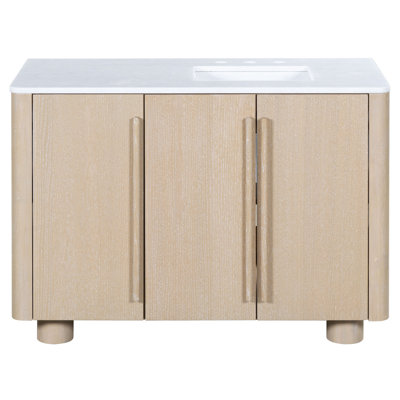 Carrara Marble Single Bathroom Vanity
