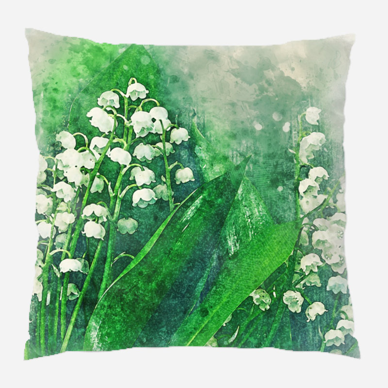 Housse et insert de coussin carré Amezcua, Microsuède, Intérieur