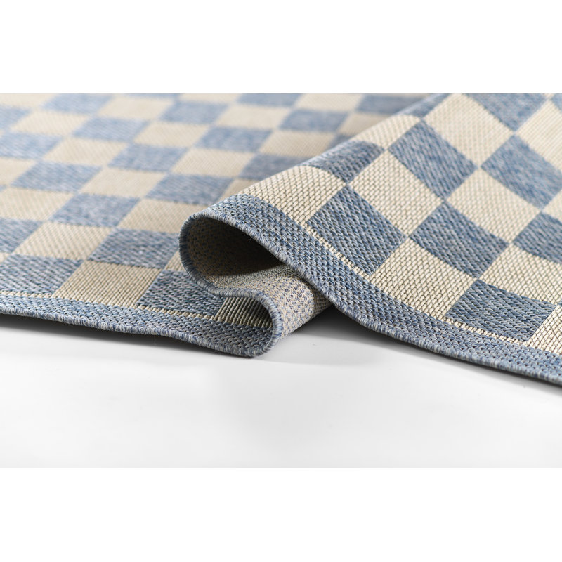 Erin Gates by Momeni Saybrook Check Blue Area Rug , Rectangle 6'6" x 9'