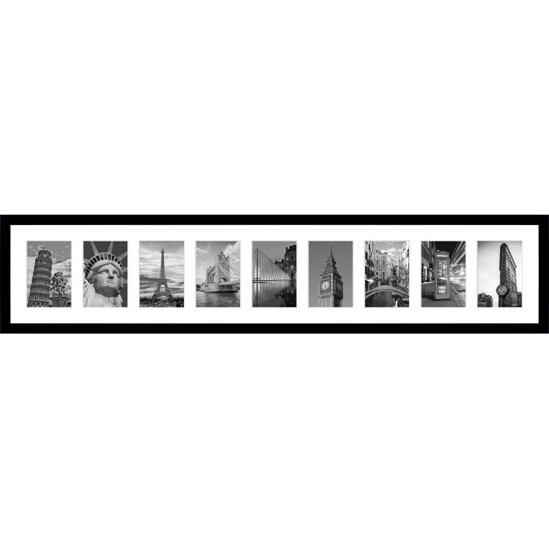 Ladarrious Wood Picture Frame with Mat, Black