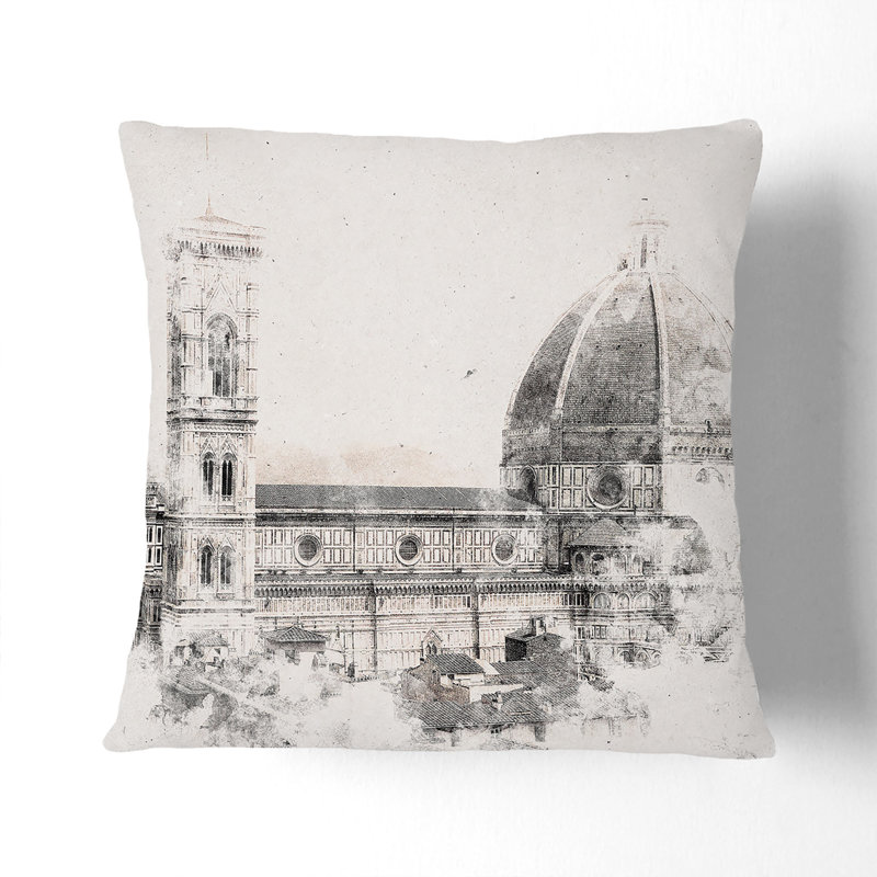 Square Throw Cushion, 40cm H x 40cm W x 15cm D