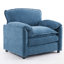 Chaise longue en chenille de 37,17 po à haut dossier pour siège confortable - Design surdimensionné avec tissu doux