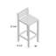 Tabouret 30 "en bois massif Buterbaugh