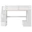 Lit mezzanine avec bureau et tablettes-668903206