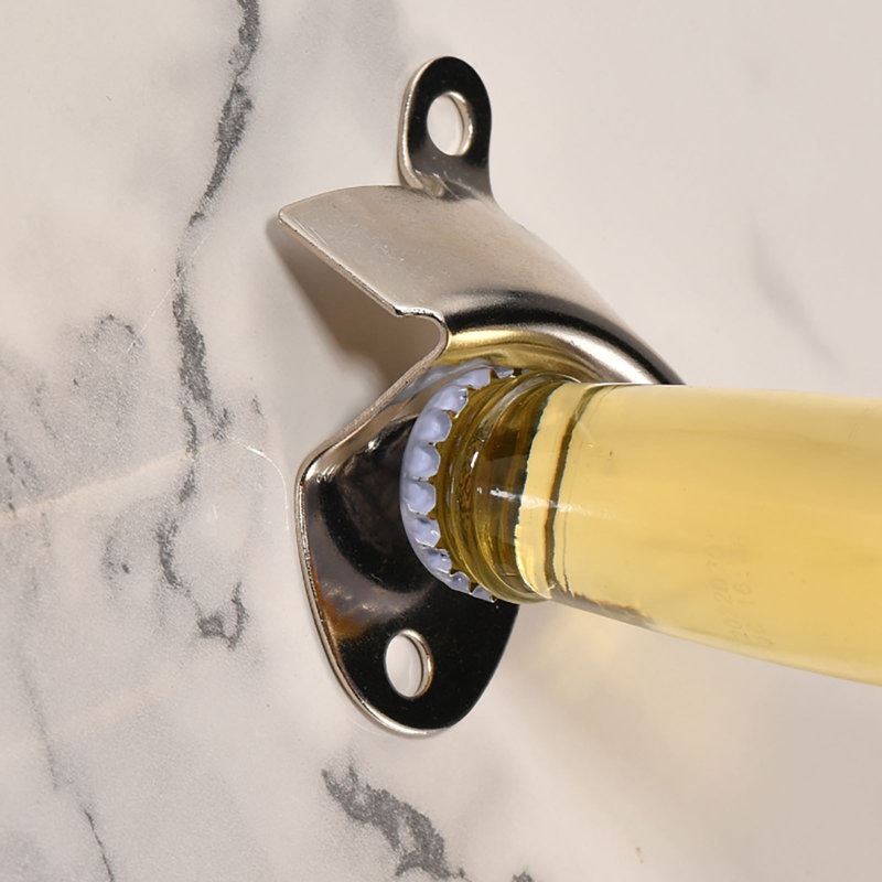Ouvre-bouteille mural pour bouteille d'eau, Argent