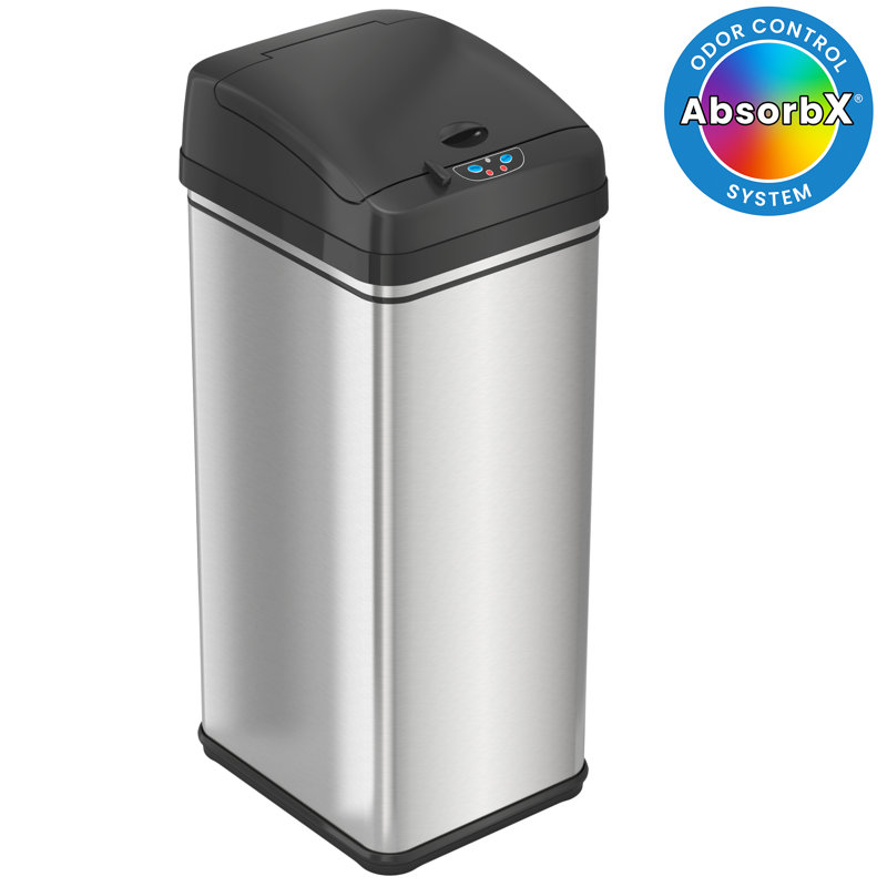 Touchless Stainless Steel 13 Gallon Motion Sensor Trash Can
