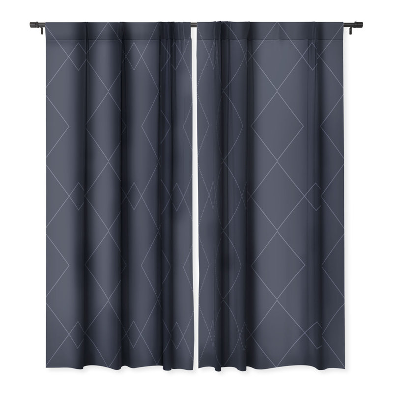Rideau occultant en polyester Yeila, L 50 po x L 84 po