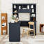 Bureau multifonctionnel en L - Espace de travail élégant et pratique avec beaucoup de rangement-991580518