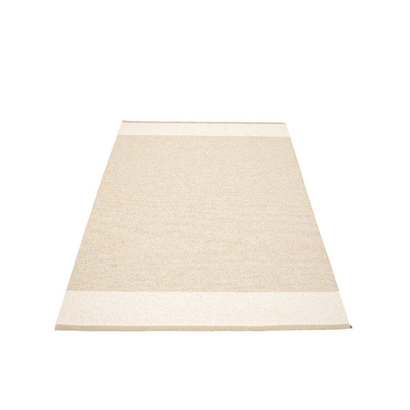 Tapis EDIT beige / vanille / beige métallique 4,5 x 6,5 pi, Rectangle 4 pi 6 po x 6 pi 6 po