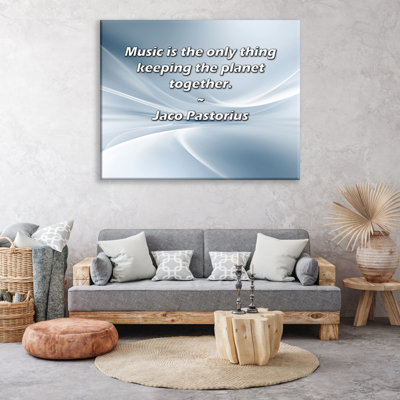 Trinx Gallery Wrapped Canvas By Jaco Pastorius: "Music is the only thing keeping the planet t
