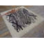 Square Vintage Mid Century Modern Spanish Abstract Expressionist Art Rug