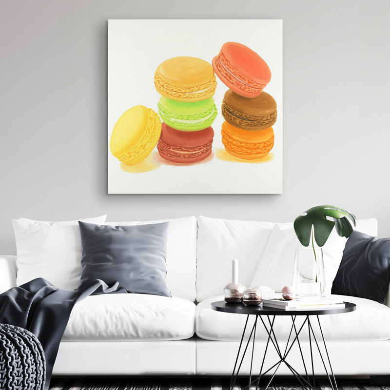 Delicious macaroons - 32"x32" art on canvas