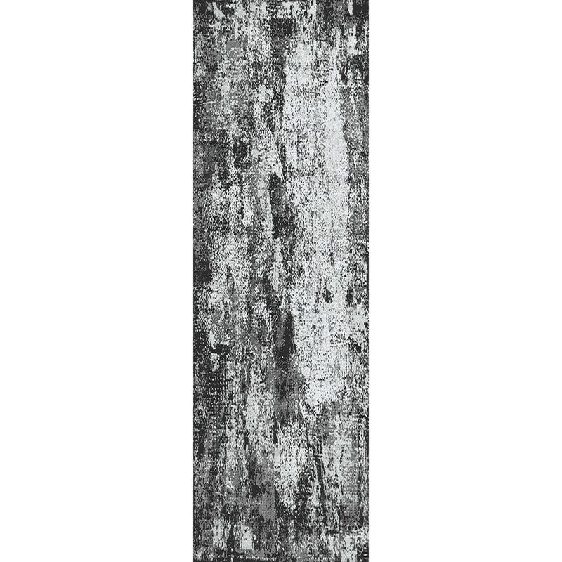 Machine Washable Bridget Gray/Black Rug, Runner 2'6" x 8'