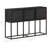Shatzer Sideboard Buffet Cabinet with Storage Solid Wood Mango Black/White-643298371
