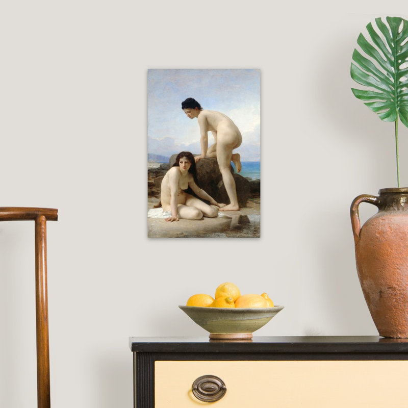 Les deux baigneurs - reproduction sur toile, Toile tendue, H 18 po x l 12 po x P 1,25 po