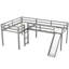 Lit mezzanine en L gris