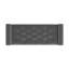 Banc repose-pieds carré avec accoudoirs carrés et garniture cloutée en velours moelleux gris anthracite