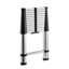Échelle télescopique 12,5 pi - Échelle extensible en aluminium robuste rétractable à une touche, capacité de 330 lb pour le travail à la maison et à l'extérieur