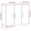 Sideboard With 3 Doors 90X34x80 Cm Engineered Wood-580119638