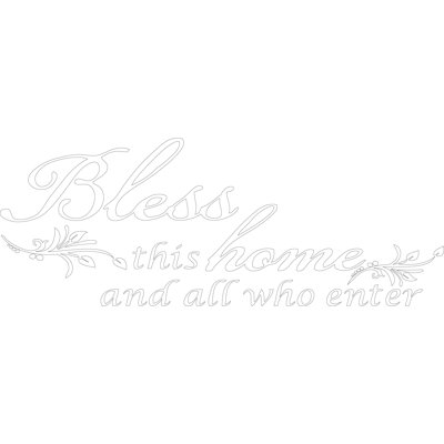 Bless This Home and All Who Enter Bible Verse Wall Decal - Inspirational Scripture Vinyl Sticker 