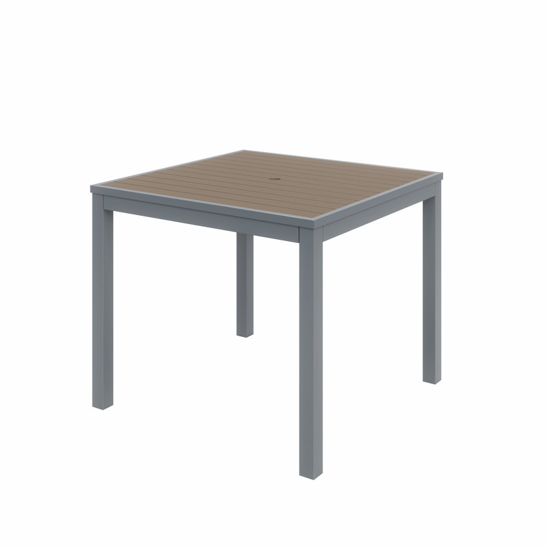 Table carrée Ivy 29 ", Moka, Argent
