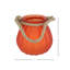 Glass Pumpkin Vase with Rope Handle