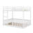 Full Over Full Wood Bunk Bed, Low Bunk Bedwith Ladder And Guardrails, Wooden Bunk Bed-801574249