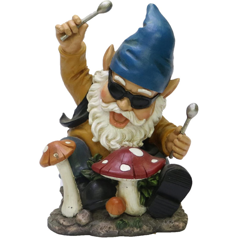 Figurine gnome en résine peinte à la main - Cadeau de maison et de bureau serein pour les amoureux de la nature