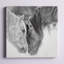 «Black and White Horses VII», reproduction de photo sur toile tendue-1038269193