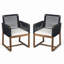 Chaises de patio en bois d'acacia Reese-1172115084