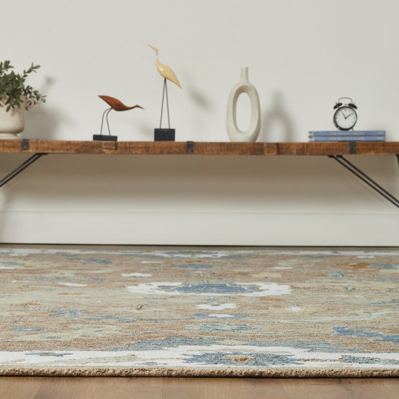 Sundara Botanique Warm Stone Multi Wool Hand-Tufted Area Rug, Beige, Rectangle 8'6" x 11'6"