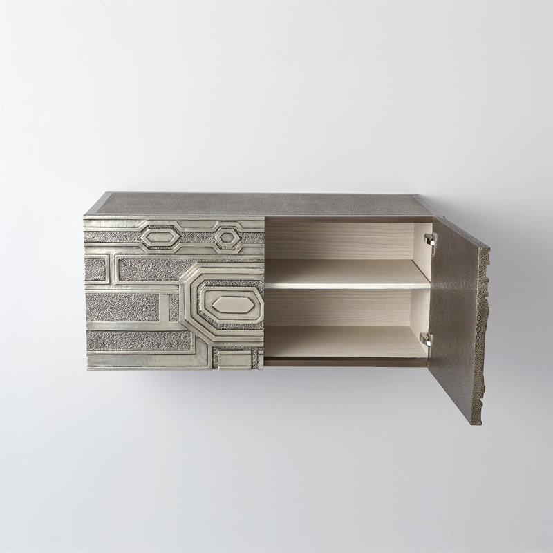 Abstract Block Cabinet-Left-Silver