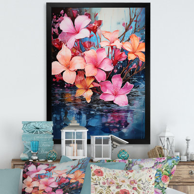 Tropique parfumée Plumeria Serenade, reproduction d'art sur toile