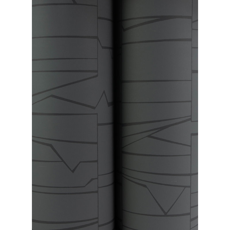 Huntington Indigo Geometric Stripe Wallpaper, Black