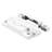 Diecast Cam Action Window Sash Lock with Alignment Lugs, White (1 Set)