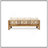 Long Beach Convertible Sofa Daybed With Water-Resistant Cushions And Rustic Acacia Wood Frame For Outdoor Relaxation