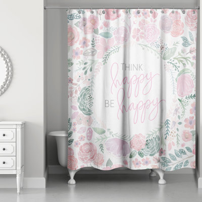 Rideau de douche simple à motif floral